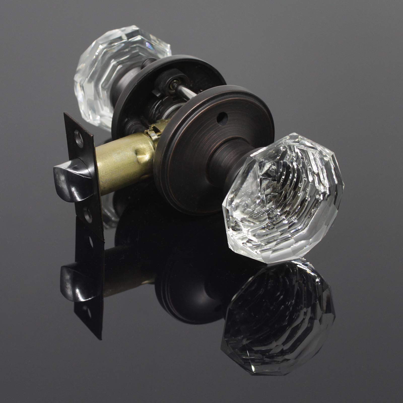 Amazon | GoldentimeHardware ガラスドアノブ クリスタルスタイル